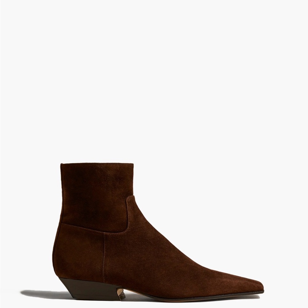 Khaite Marfa Brown Suede Ankle Boots